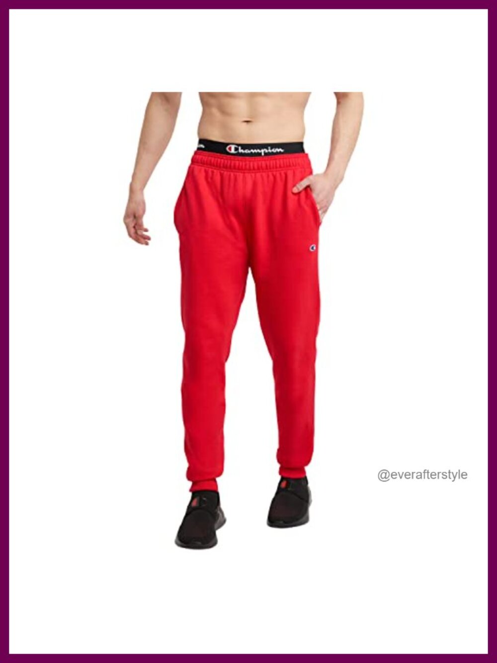 Fleece Joggers Sweatpants Standard Fit Midweight Tapered